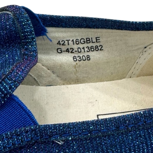 TOPSHOP BLUE/PURPLE IRIDESCENT SLIP ON TRAINER SNEAKERS - Picture 8 of 16